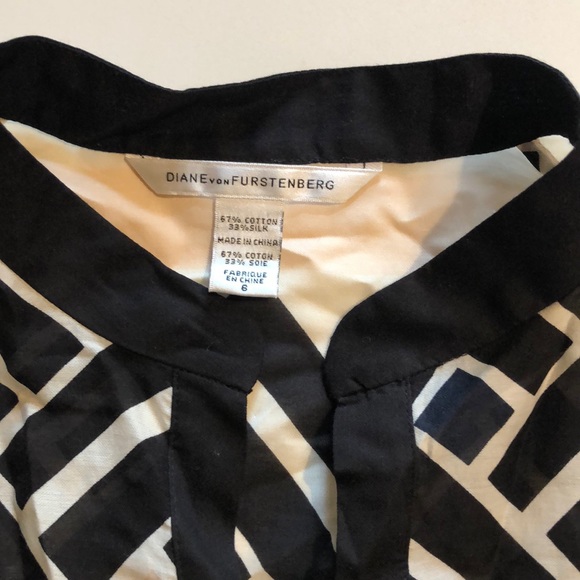 Geometric print Diane vonFurstenberg blouse - Picture 2 of 6